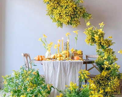 Оформление стола «Sunny yellow»
